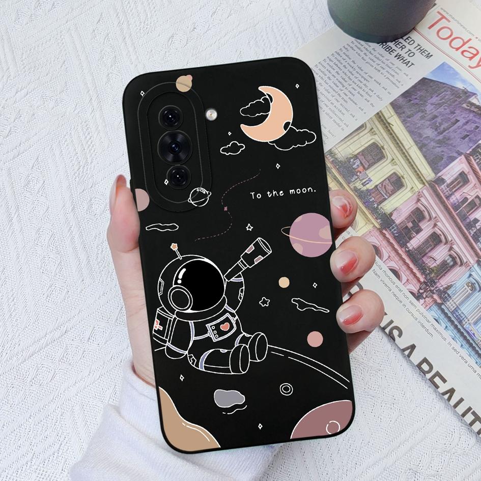 For Huawei Nova 8 8i 6 7 9 10 11 Pro P30 P40 Lite 4G 5G Case Cute Astronaut Liquid Soft Silicone Shockproof Cover Camera Protection For Huawei Bumper