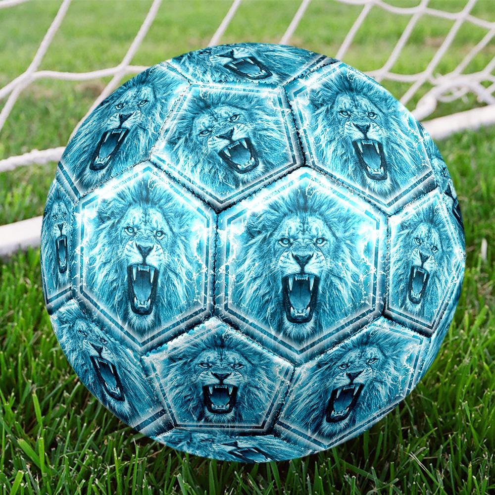 1pc Lions Roar Soccer Ball Size 5,Suitable for Practice Matches/Training, Ideal for Indoor and Outdoor Sports. C63026