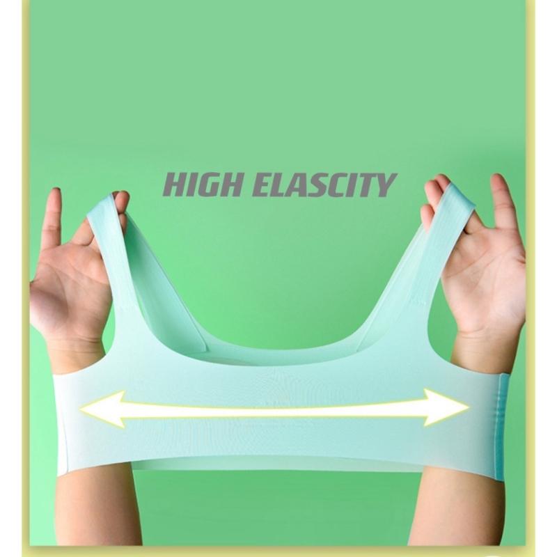 Teenager Latex Padded Bra /Training Bra Seamless Without Trace Kids Bra