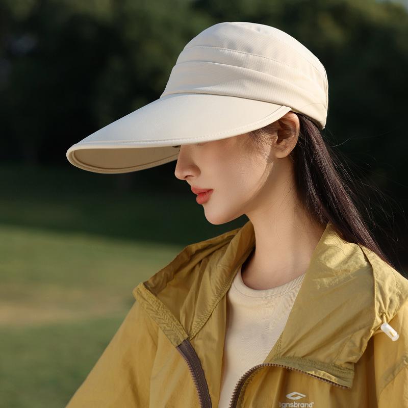 Sun Hat Children'S Extended Brim Temperament Simple Cap Outdoor Sunshade Sunscreen Cap Breathable And Small Face