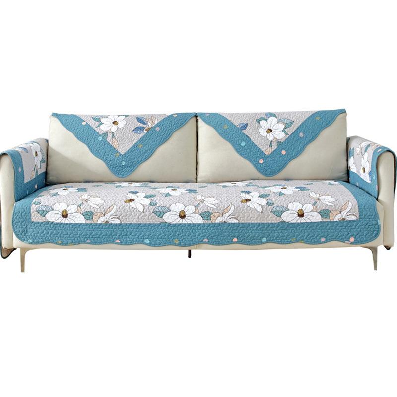 Universal Twill Washed Cotton Curved Edge Sofa Cushion In All Seasons, Machine Washable Non-Slip Fashionable Sofa Cushion Sofa Cover