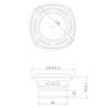 5,25-Zoll 40W 4 Ohm Subwoofer-Lautsprecher Y30 Magnete IPX7 Wasserdichtes Design Verbessert die Basswiedergabe ABS Metallkonstruktion