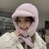 Rain and Snow-proof Down Hat for Women and Men, Suitable for Riding Electric Bikes In Autumn and Winter, with Added Fleece Lining, Thickened for