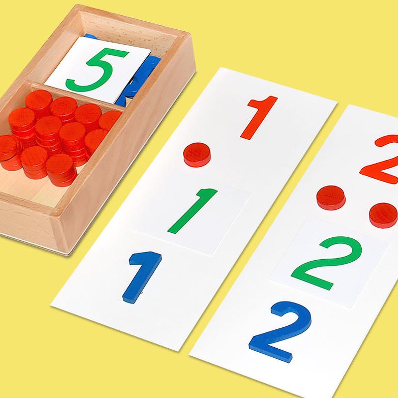 Montessori Math Abacus & Number Counters: Educational Toys for Kindergarten Cognitive Development (1-10)