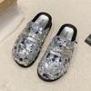 Bling Platform Mules Slippers Women Flat Sandals Casual Loafers Shoes Woman 2025 Trend Comfort Elegant Dress Summer Slides Mujer