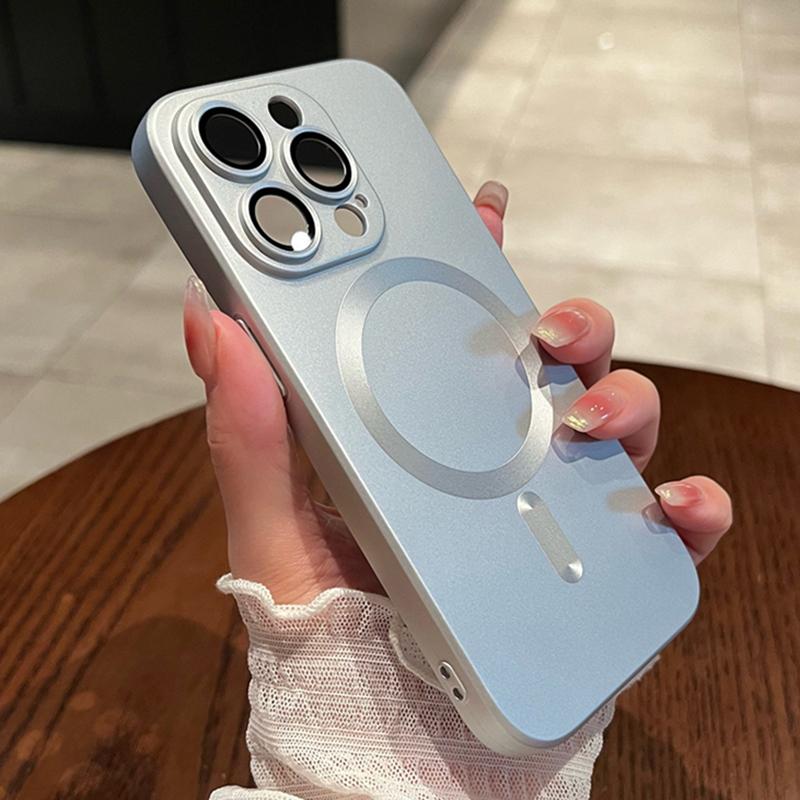 Luxury Matte Soft Silicone Magsafe Magnetic Phone Case For iPhone 11 12 13 14 15 Pro Max Bumper Protector On 15 Plus Cover