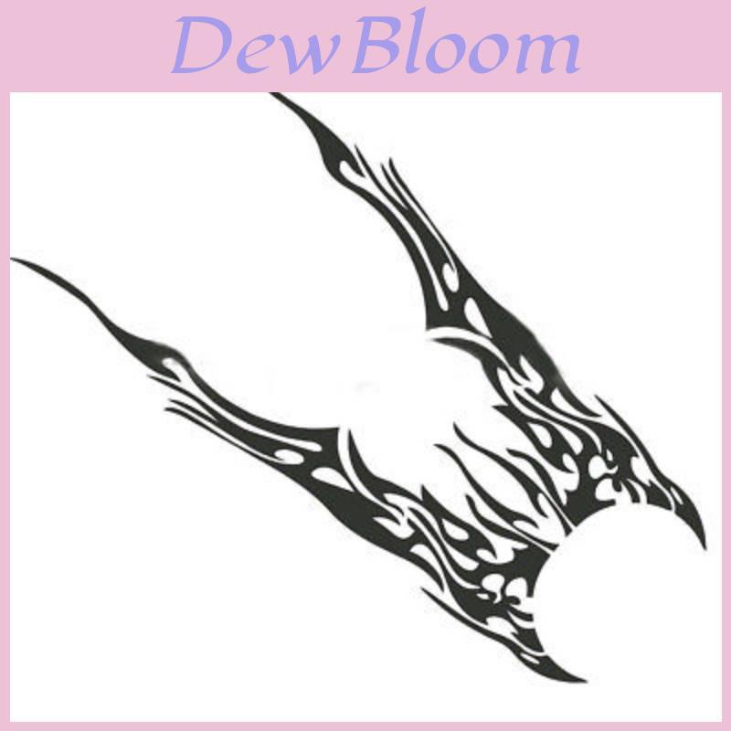 Creative Flame Car Side Stripe Decals Reflective Warning Sticker For Vehicle Decoration