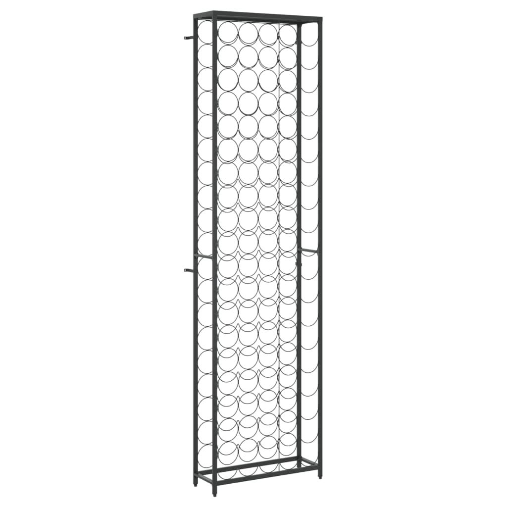 95 Flaschen Weinregal Schwarz 54 x 18 x 200 cm Schmiedeeisen