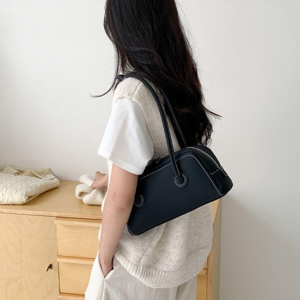 Aesthetic Faux Suede Bag Vintage Single Shoulder Bag Fashion Underarm Bag  Commute