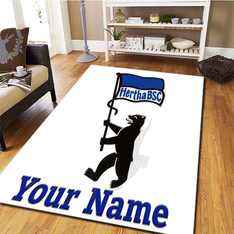 Hertha BSC Custom Name Carpet Rug for Living Room Bedroom Home Sofa Decoration,Kids Play Non-slip Floor Mat