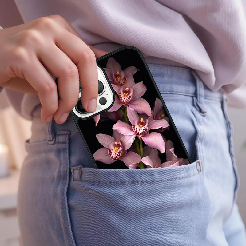 Orchid Flowers Colorful Phone Case For iPhone 17 Air 15 16e 14 13 Pro Max Coque 12 11 Pro Max PLUS cover