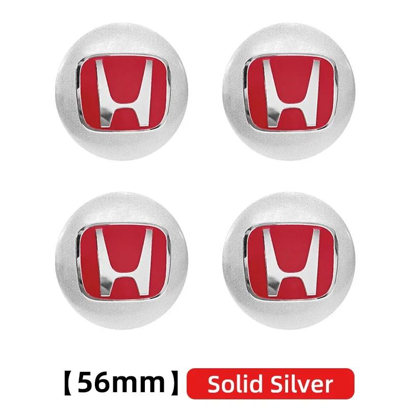 4pcs 3D 56mm 60mm 65mm Car Wheel Hub Centre Cap For Honda Badge Emblem Hub Center Cover Car Logo Sticker Car Styling Accessories ahn256
