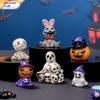 10Pcs Mini Mummy Resin Figurine Tiny Halloween Statue Retro Bandage Doll Ornament For Micro Landscape Party Decoration