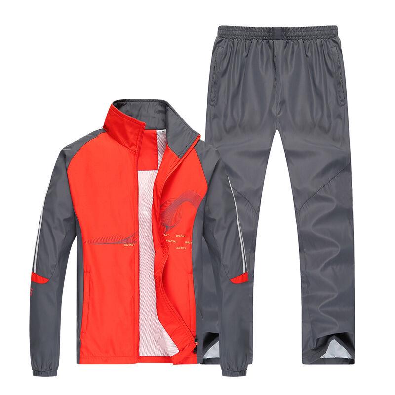 Sportswear Set  Style Polyester Fabric Fitness Training Tracksuit Zip Pocket Running