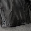 Casual Men Jacket Genuine Cow Leather Coat Black Real Cowhide Coat Slim Fit Spring Autumn