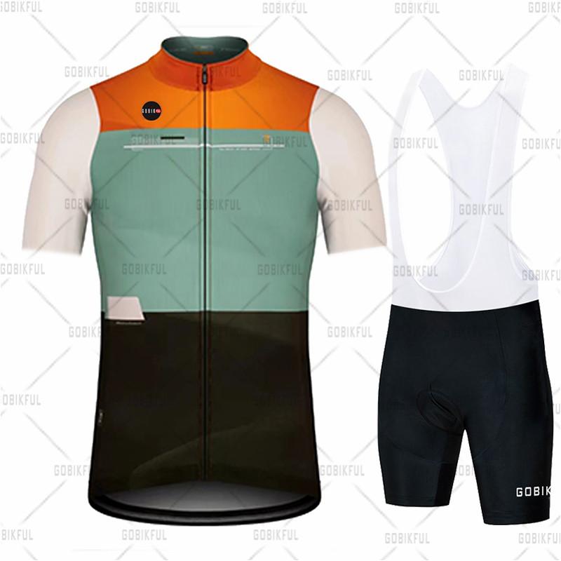 2024 Gobikful Summer Cycling Jersey Set Man Short Sleeve Mountain Bike Cycling Wear Triathlon Bicycle Clothing MTB Bike Shirts