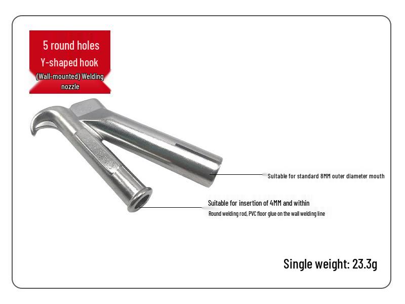 Čtyřdílná sada svařovacích trysek z PVC: Tvaru Y, Trojúhelníkový, Multispec, Nerezová ocel 304 pro horkovzdušnou pistoli