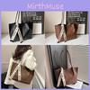 Trendy Black And Brown Tote Bag For Women Large Capacity Versatile Pu Material