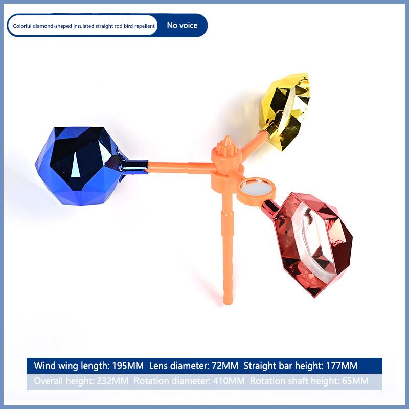 1 Set Waterproof Solar Energy Bird Repelling Device Reflector Farm Orchard Bird Scaring Device 360° Rotating Solar Bird Repeller