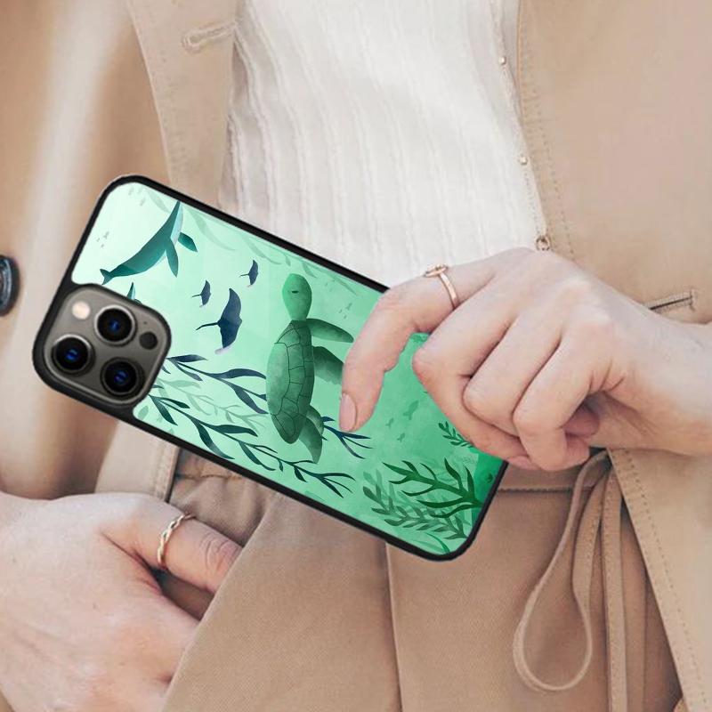 

Cute Turtles Painted Magnetic Phone Case For APPLE iPhone 17 Air 16 14 13 12 Pro Max 15 Plus Wireless Charge With MagSafe Cover iPhone 14