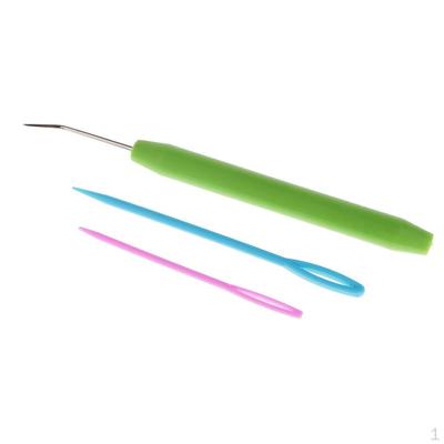 2 Pieces Plastic and Knitting Loom Hook Crochet Set Craft