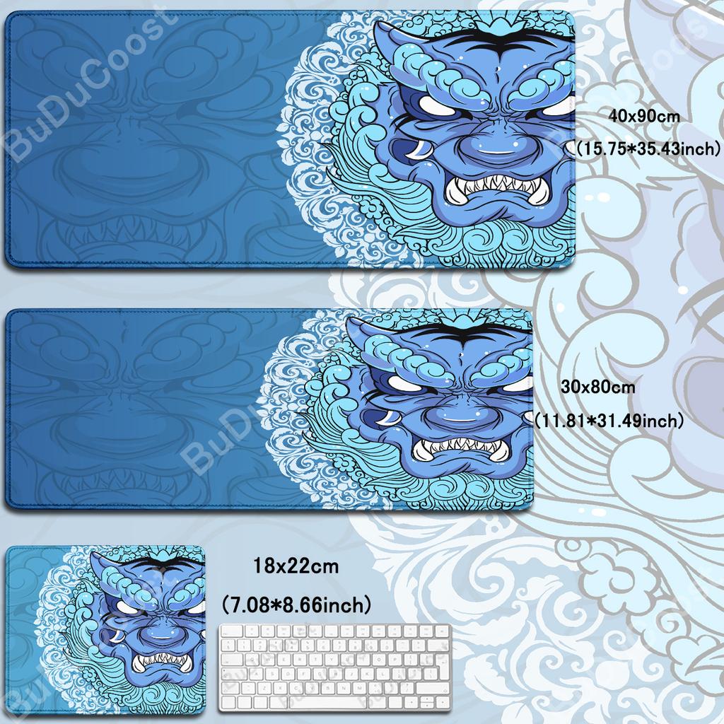 Anime Tiger Mouse Pad Large Size Laptop Computer Lock Edge Desk Mat Rubber Mousepad Gamer Carpet Gaming Accessories Keyboard Mat