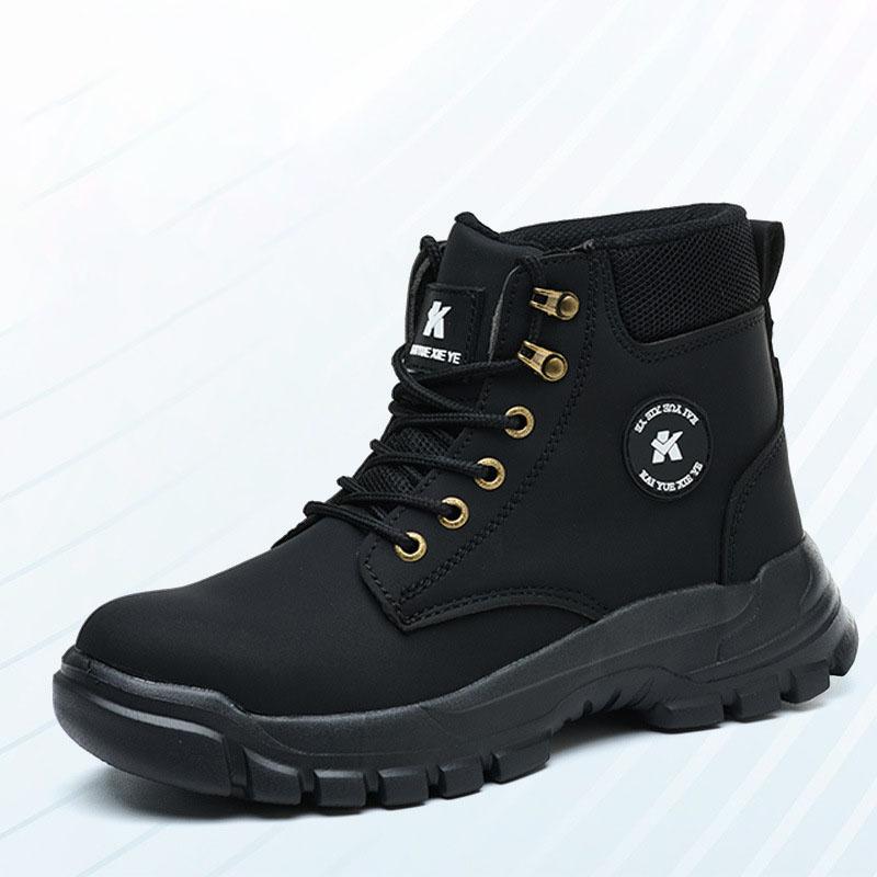 Pánská pracovní obuv Ochranná obuv Vodotěsná Olejivzdorná Odolná proti opotřebení Protiskluzová Pracovní obuv Boty s ocelovou špičkou Bezpečnostní obuv pro všechna roční období Pracovní boty