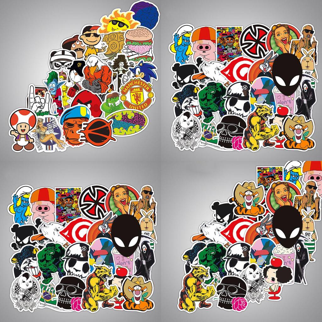Vibrant 100 Pcs Skateboard Stickers With Waterproof Graffiti For Laptops And Luggage