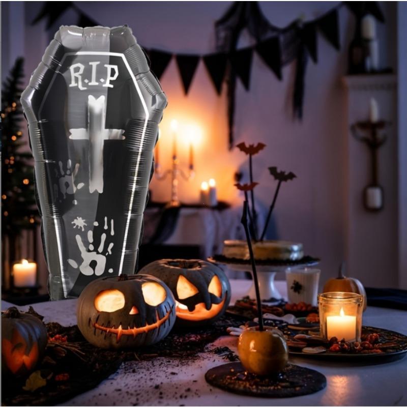 

1 шт. стоячий Хэллоуин гроб фольгированный шар, подходит для Хэллоуина и вечеринок в хэллоуинской тематике