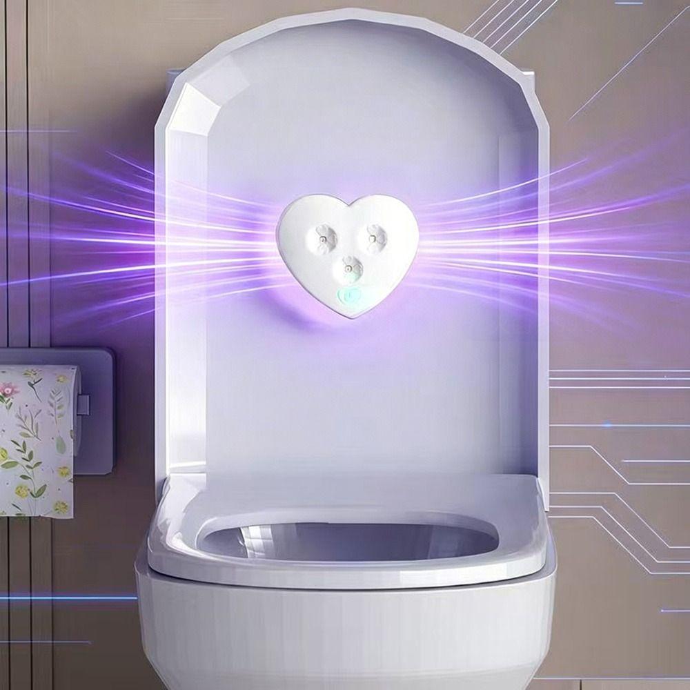 Heart Shaped UV Toilet Disinfector USB Rechargeable Toilet Disinfection Lamp  Toilet