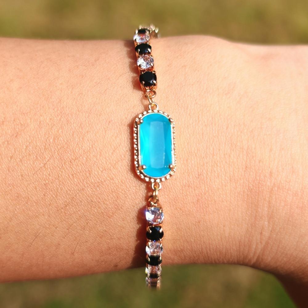 

1 шт. Модный цветной браслет из циркония, выдвижные регулируемые браслеты для женщин, браслет, повседневные украшения, аксессуары для вечеринок, подарки для лучших подруг чёрный