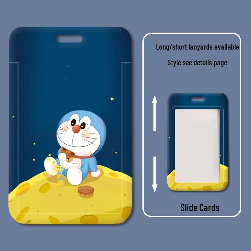 Anime Doraemon Silicone Card Holder for Student IDs and Access Cards.