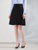 Black High Waist Slim A-Line Skirt with Slit - New Trend, Elegant, Short, and Sophisticated Design