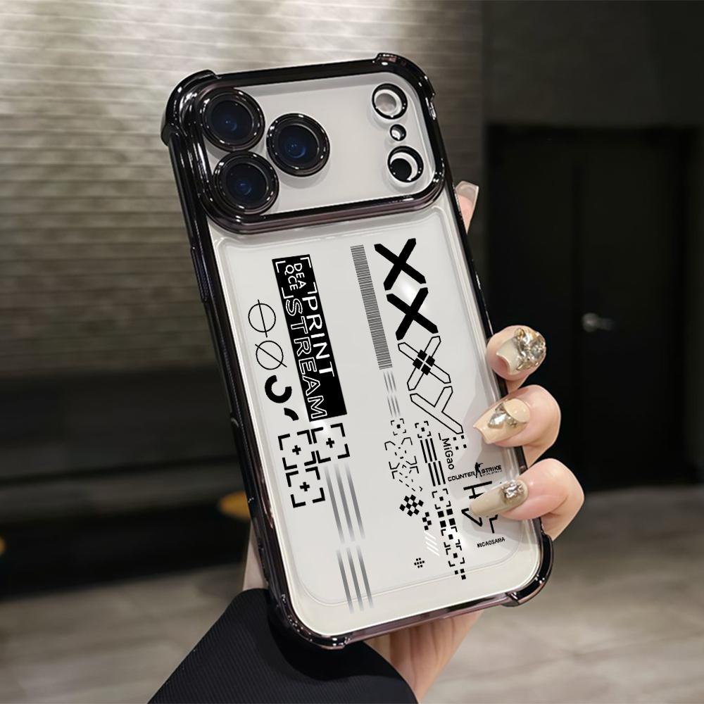 

C-Counter Strikes CSGO Phone Case for iPhone 17 Air 16 15 14 Plus 13 12 11 Pro Max X Xs XR 8 e Anti-drop Transparent Soft Cover iPhone 15 Pro