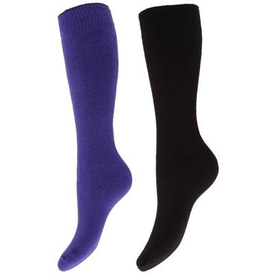 Womens/Ladies Thermal Winter Wellington/Welly Boot Socks (2 Pairs)