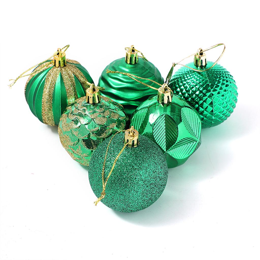 12pcs Christmas Tree Ball Ornaments Farmhouse Xmas Tree Decoration Delicate DIY Craft for Hotel Shopping Mall Cabinet