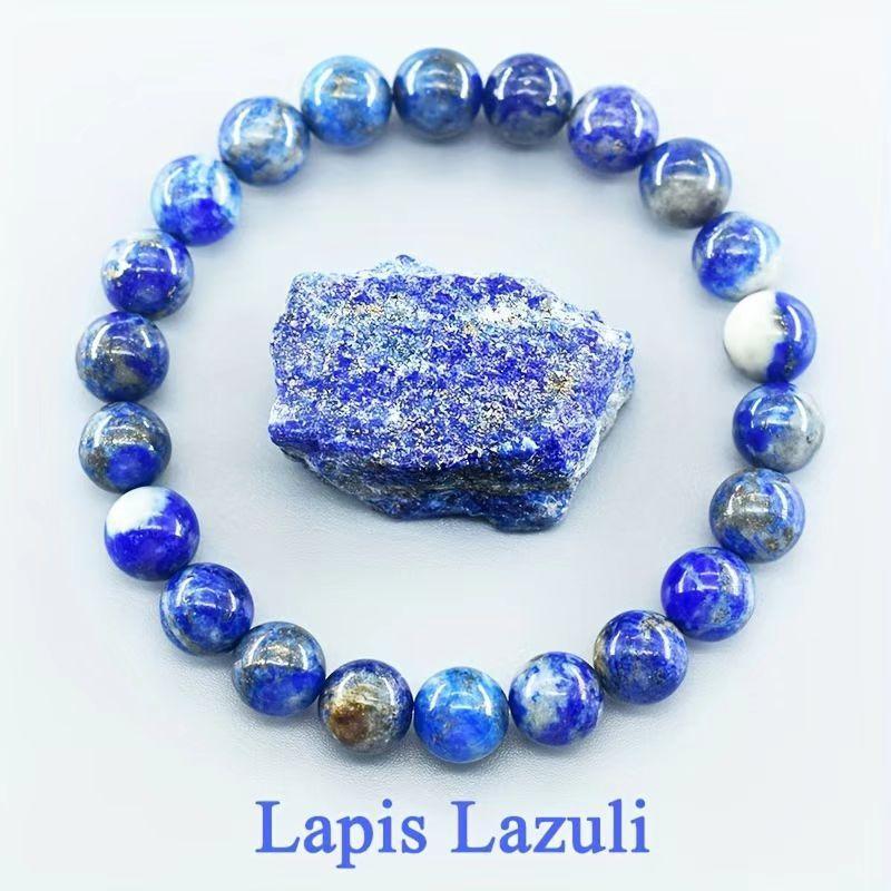 6/8mm Reiki Blue Apatite Bead Bracelet Men Women Natural Stone Blood Circulation Stimulate Enthusiasm Health Care Couple Jewelry