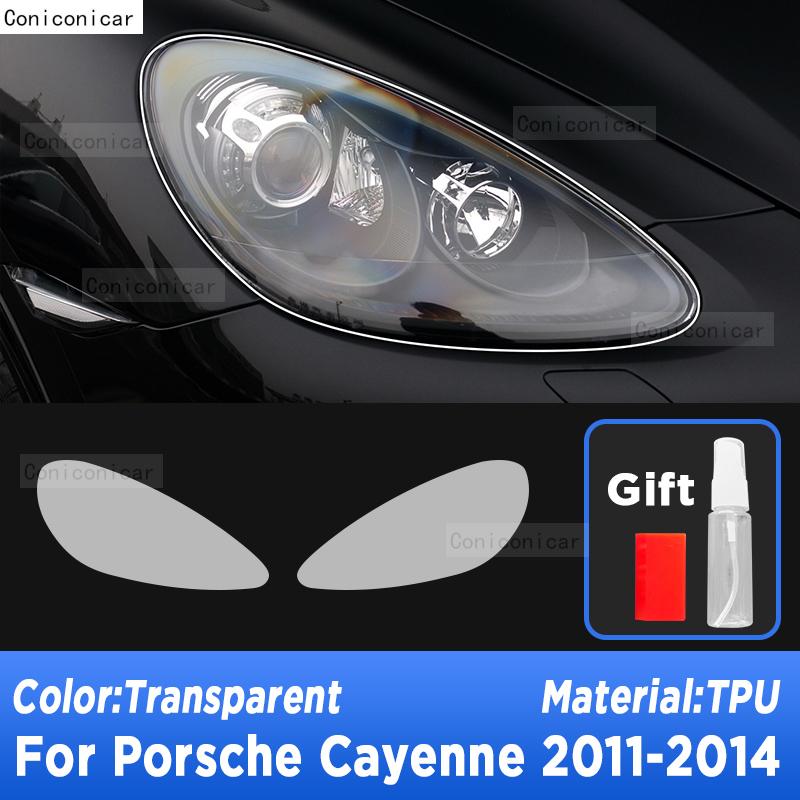 

Car Headlight Protection Transparent Repair Anti-Scratch Protective Film TPU Stickers For Porsche Cayenne 2011- Accessories Transparent