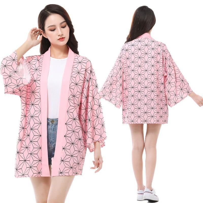 Summer Cosplay for Women Men Japanese Anime Shinobu Kocho Butterfly Samurai Haori Coat Outerwear