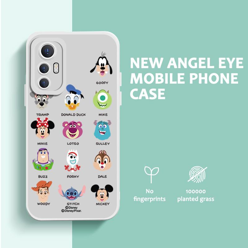 

Милый чехол для телефона с изображением Минни Диснея и квадратным краем, жидкий силиконовый чехол, полное покрытие, защитный чехол для камеры для Vivo OPPO Xiaomi