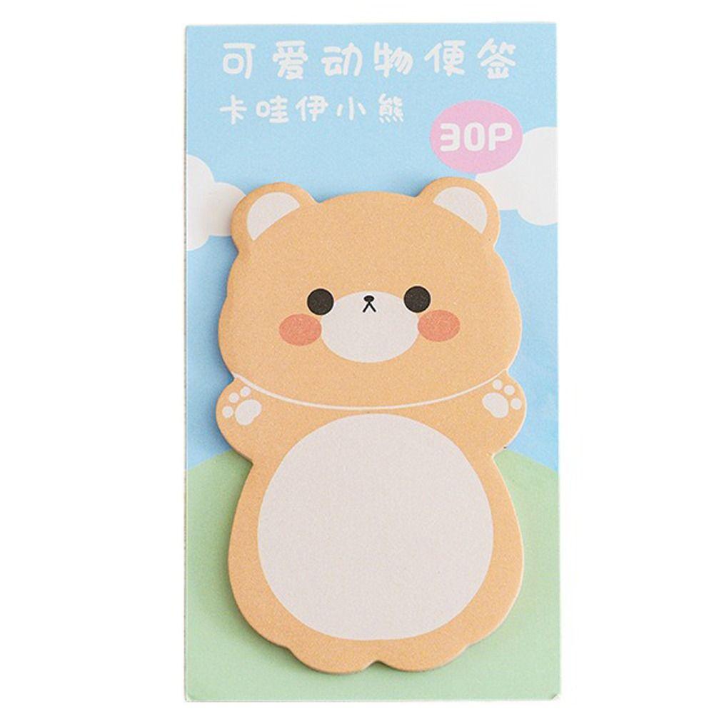 Cartoon Bear Sticky Notes Cat Notepad Message Notes Animal Memo Pad  Stationery