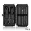 7/10/12/16/18Pcs Black Manicure Set Nail Clippers Hand Foot Face Care Stainless Steel Accessories Stainless Steel