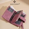 Women's Frosted Texture Wallet: Multi-slot, Snap Button, Zippered Coin Purse