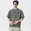 Men's Vintage Ethnic Striped Short Sleeve Loose T-Shirt