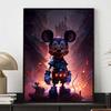 Disney Diamond Painting Mickey Mouse Dark Adventure Style Illustration Wall Decoration Full Diamond Cross Stitch DIY Gift Home Decoration