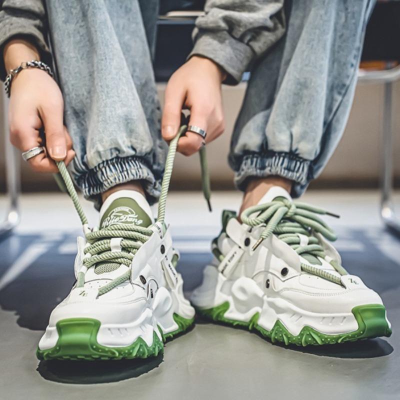 Fashion Shoes for Men Fashion Leather Thick Sole Sneaker Leisure Sports Running Men Shoes Outdoor Hiking Climbing Shoe Zapatillas Hombre