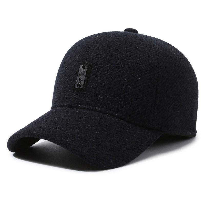 JYL TS DIY Winter Baseball Cap Men Stripe Ear Protection Middle-Age Hat 1222Mao29628 коралл розовый