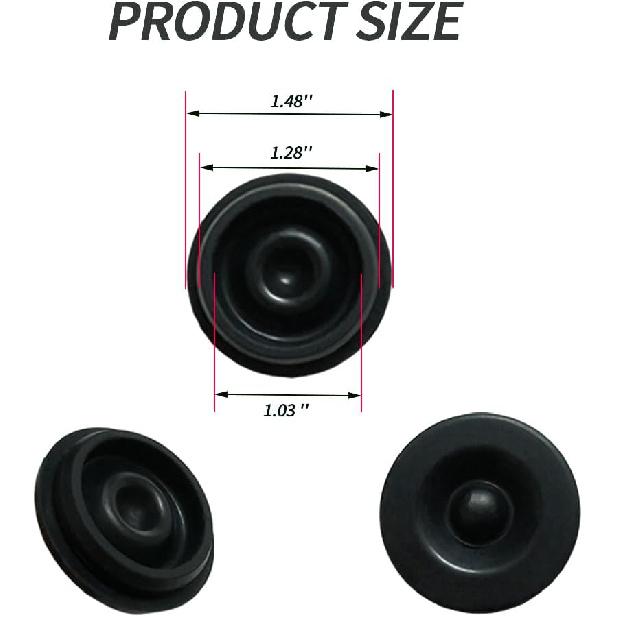 12Pcs Rubber Grease Plugs Hub Dust Cap, Trailer Hub Bearing Dust Caps, Trailer Axle Wheel Hub Cap For Trailer Dexter Lube RV Camper