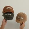 Korean Letter BOSTON Baby Baseball Cap Adjustable Embroidered Peaked Hat For Infant Autumn Soft Cotton Kids Boy Girl Sun Hats