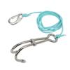 Scuba Diving Double Dual Stainless Steel Drift Hook with Luminous Line for Cave Dive AccessoriesLuminous Sky Blue